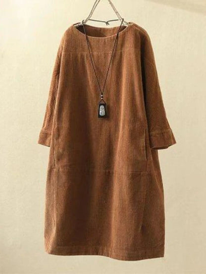 YA - Corduroy Oversized Kjole